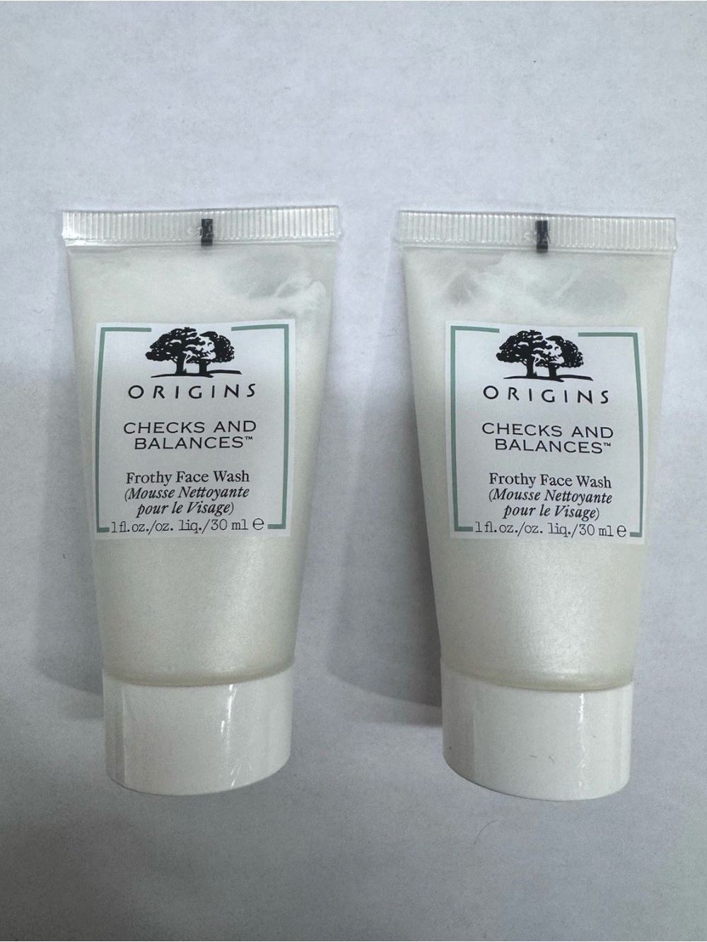2 X ORIGINS CHECKS AND BALANCES FROTHY FACE
WASH 1.0 OZ